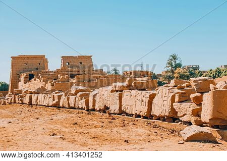 Ruins Of The Egyptian Karnak Temple, The Largest Open-air Museum In Luxor.