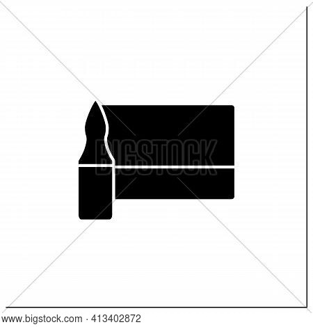 Neurotoxin Injection Glyph Icon. Full Medicine Vial. Vaccination. Packaging With Beauty Injections. 
