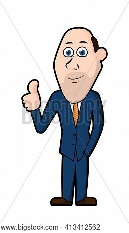Vector Businessman Character, Mascot For Corporate Materials