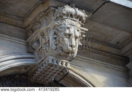 Turin, Italy - 04.28.2017: Old Archecture Of Turin