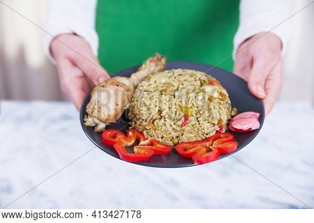 Peruvian Dish, Rice With Chicken