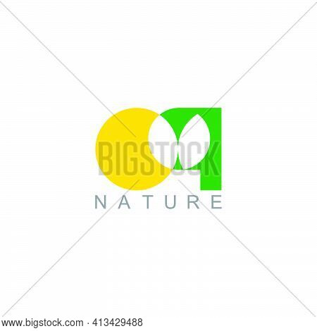 Letter Q Plant Green Leaf Sun Nature Symbol Logo Vector