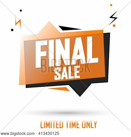 Final Sale, Banner Design Template, Discount Tag, Promo Tag, Promotion Poster, Vector Illustration