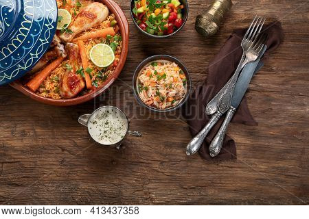 Tajin Chicken Stew With Rice And Vegetables