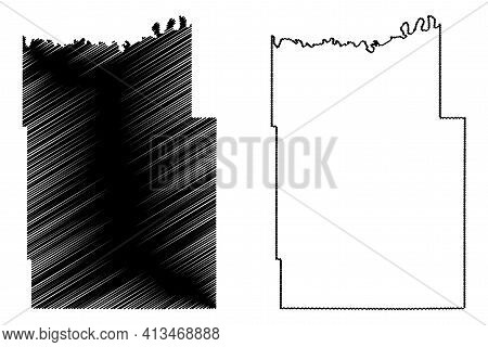 Tripp County, State Of South Dakota (u.s. County, United States Of America, Usa, U.s., Us) Map Vecto