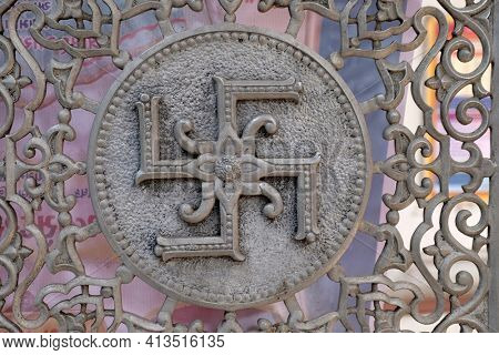 MUMBAI, INDIA - FEBRUARY 13, 2020: Babu Amichand Panalal Adishwarji Jain temple, Mumbai