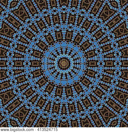Ethnical Mixed Embroidery Design Artwork. Abstract Antique Floral Design For Digital Textile, Persia