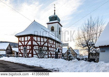 2021-01-11: Protestant Church In Schotten Breungeshain, Hesse, Germany