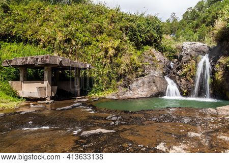 Small Waterfall Near Sagada Village On Luzon Island, Philippin