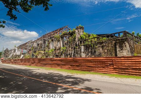 Parroquia De San Pedro Apostol In Loboc Village Damaged By An Earthquake, Bohol Island, Philippine