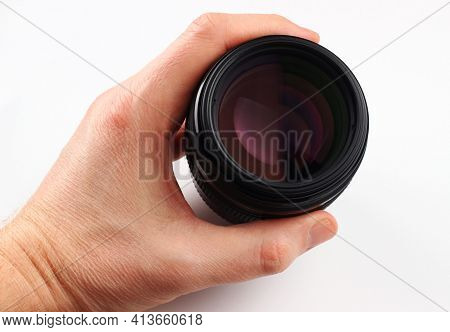 Lviv, Ukraine - February 28, 2020: Portrait Lens Canon Ef 100mm F/2 Usm
