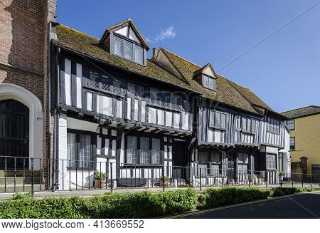 May 2015, Hastings, East Sussex, Uk -  Ancient Buildings In The Old Town In Hastings, Sussex, Uk In 