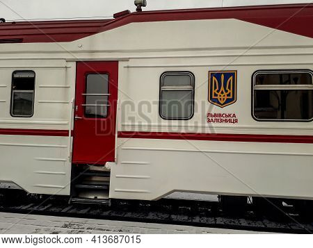 Railway Managers Move By The Railcar.lviv Railway. Ukraine.