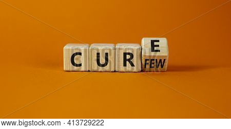 Curfew And Cure Symbol. Turned A Cube And Changed The Word 'curfew' To 'cure'. Beautiful Orange Back
