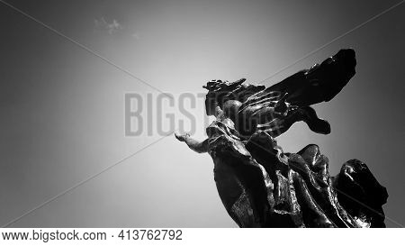 Ust-kamenogorsk, Kz - Sept 30, 2020. The Sculpture 