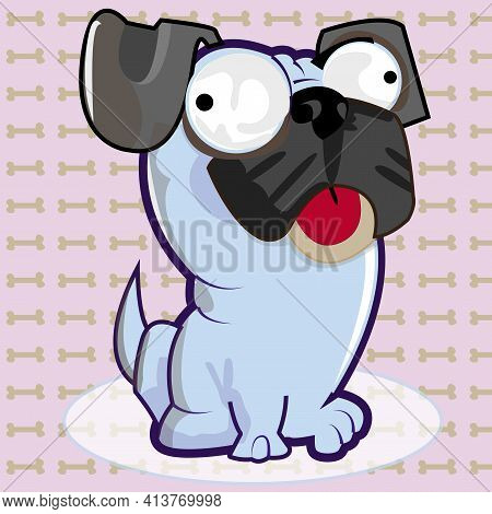 Chiwawa Little Dog With Big Eyes, Light Blue