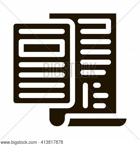 Court Sentence Cache Calculation Glyph Icon Vector. Court Sentence Cache Calculation Sign. Isolated 