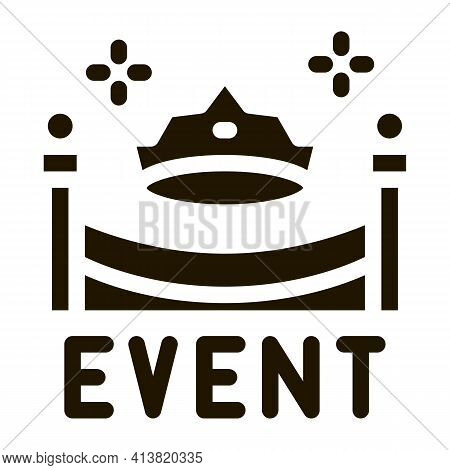 Solemn Presentation Event Glyph Icon Vector. Solemn Presentation Event Sign. Isolated Symbol Illustr