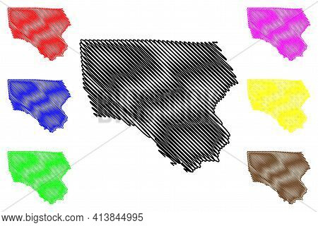 North Kordofan State (republic Of The Sudan, North Sudan) Map Vector Illustration, Scribble Sketch N
