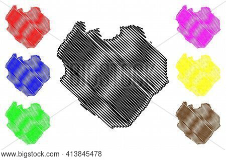 South Kordofan State (republic Of The Sudan, North Sudan) Map Vector Illustration, Scribble Sketch S