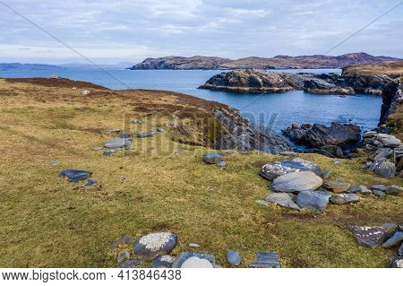 Sheep At The Coastline At Dawros In County Donegal - Ireland