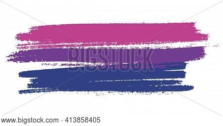 Bisexual Flag. Lgbt Pride Month In June. Lesbian Gay Bisexual Transgender. Celebrated Annual. Rainbo