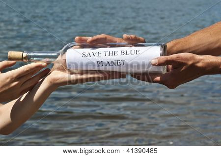 Bracci Holding Message In A Bottle