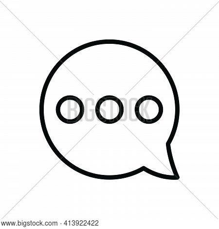 Black Line Icon For Misc Bubble Message Chat Dialogue Blog Conversation
