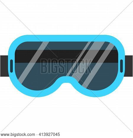 Ski Goggles Vector Snow Mask Icon Isolated On White