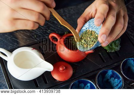 A Person Makes Tea, Tea Ceremony, Tea Set