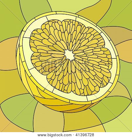 Vektorové ilustrace žlutá citron.