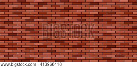 Brick Wall Background. Red And Brown Brick Stones Texture, Building Or House Constructionl. Seamless