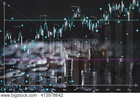 Stock Market Graphs And Chart Analysis Business Analysis Show Profit With Business Chart The World's