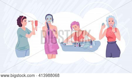 Different Women Do Make Up, Beauty Treatments At Home, Personal Care, Face And Nails, Make-up And Sk