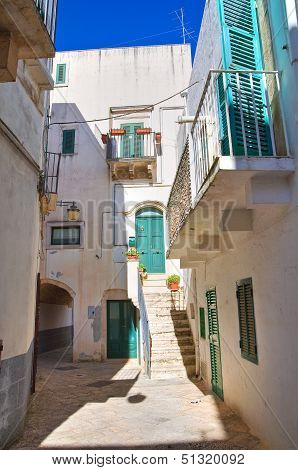 Alleyway in Noci. Puglia, Italy.
