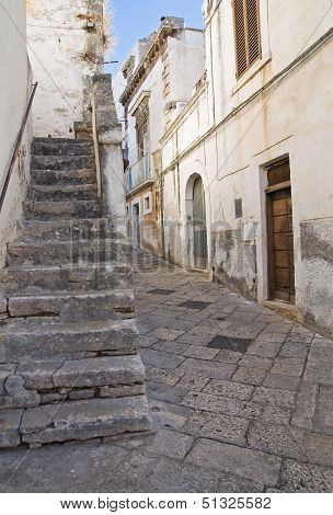 Alleyway in Noci. Puglia, Italy.