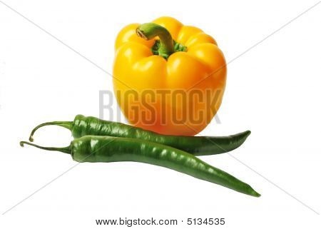 Mix di pepe verde e giallo