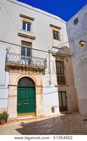 Alleyway of Noci. Puglia, Italy.