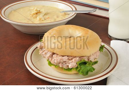 Tuna Sandwich On A Bagel