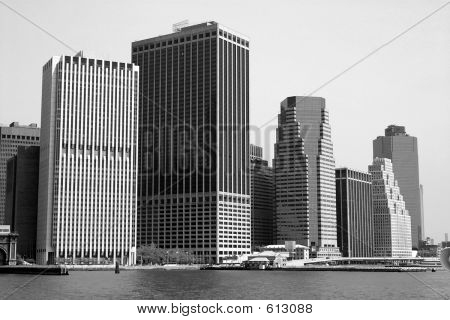 NYC Skyline In B&W