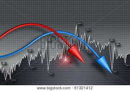 Business Market Diagram Down