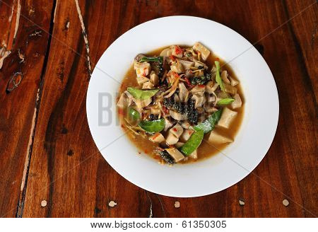 Stir Fried Eringii Mushroom In Sauce
