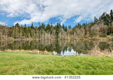 Small Lake Rasmussen, Duval. Wa State. Usa