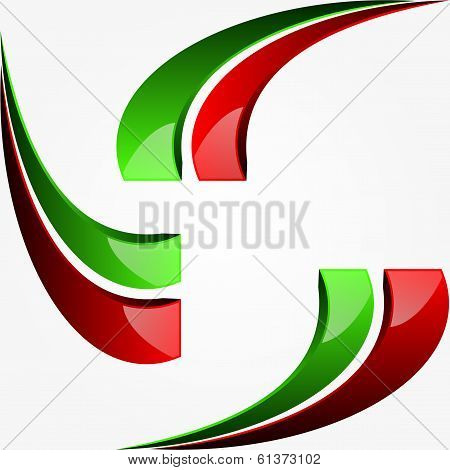Graphic design with Italian flag