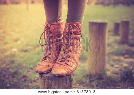 Standing On A Post