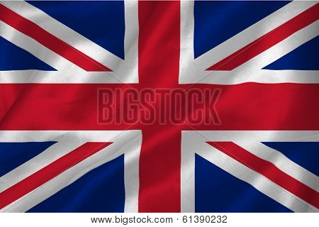 Great britian flag rippling