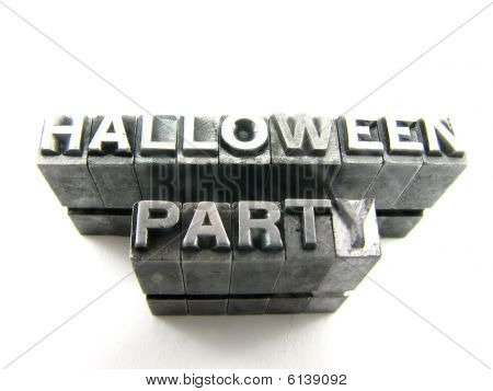 Festa de Halloween Cadastre-se em blocos de tipografia vintage