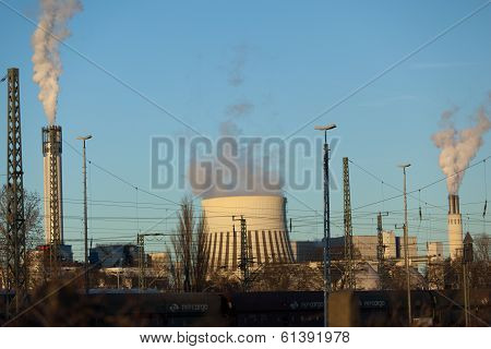 Heat Power Plant Towers