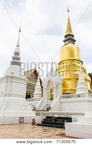 Pagoda At Wat Suan Dok In Chiang Mai, Thailand