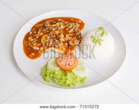 Thai Food : Sweet And Sour Fried Eggs